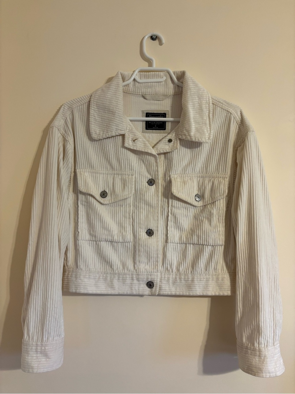 Abercrombie & Fitch Cream Corduroy Jacket